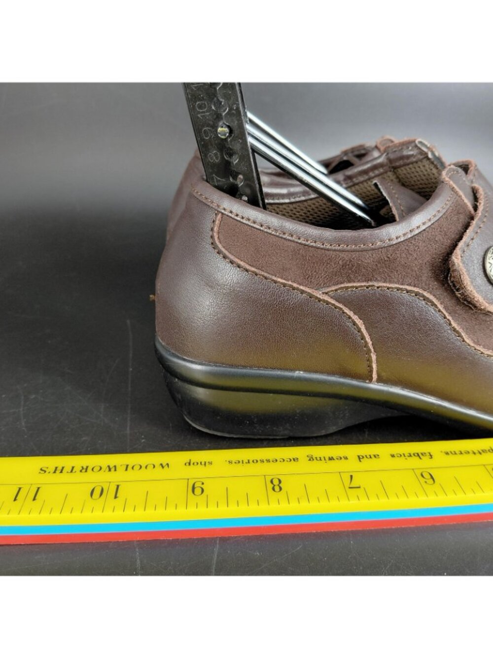 Propet Shoes Womens Size 6W Brown Leather Mary Jane Hook Loop Walking Comfort - Picture 15 of 15